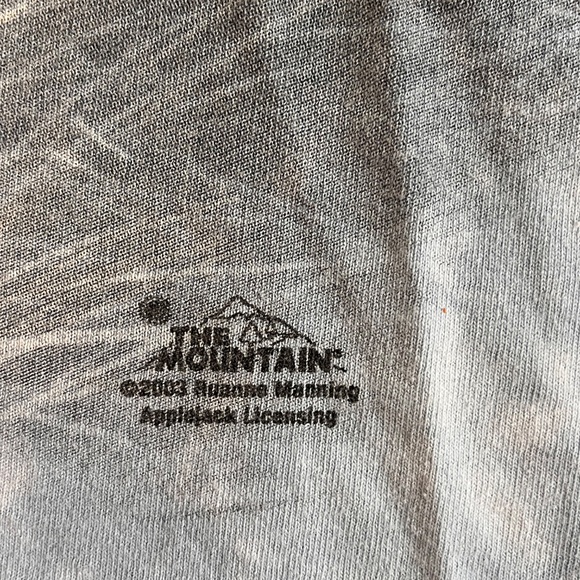 Vintage The Mountain Y2K Tiger Tye Dye Tshirt XXL Light Blue - Picture 3 of 5